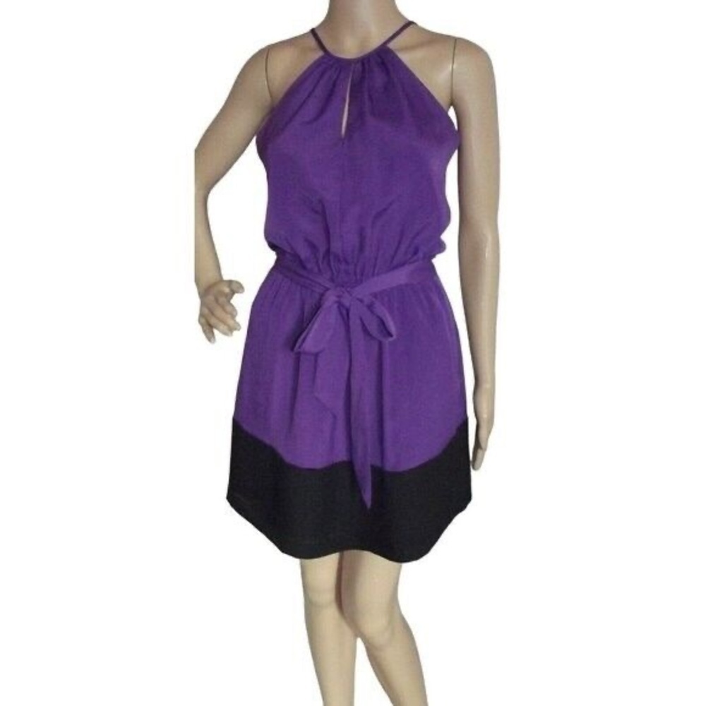 Express Color Block Halter dress